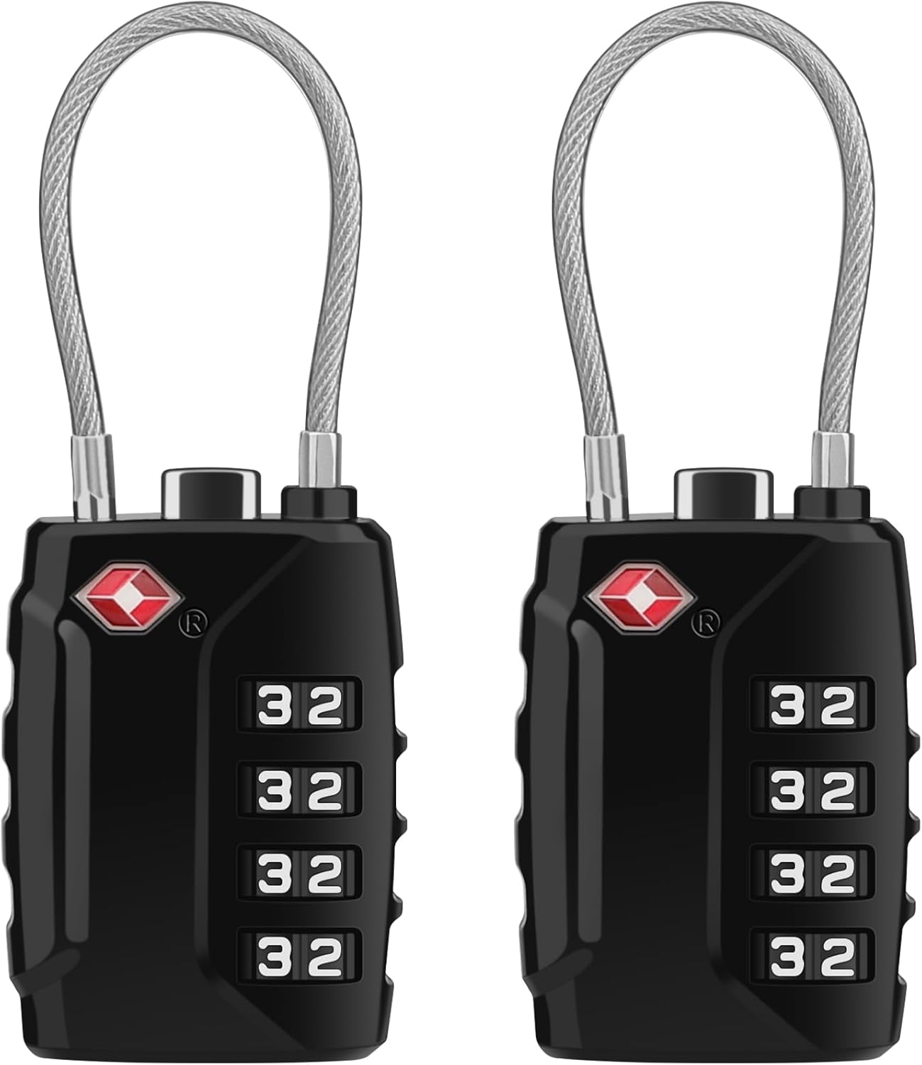 Diyife TSA Luggage Locks, [2 Packs] [Long Shackle] 4 Digit High Security Suitcas...
