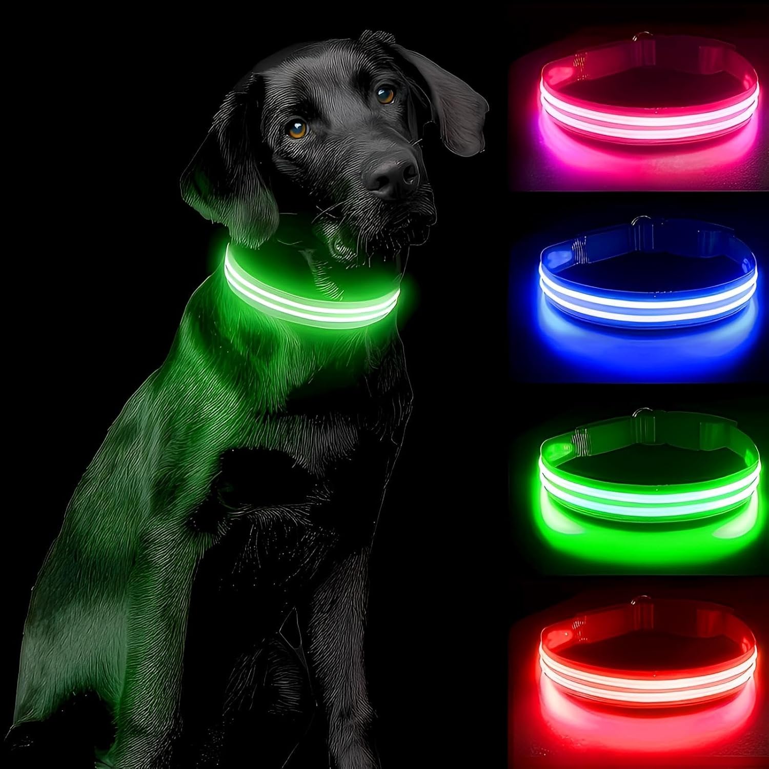 PcEoTllar Light Up Dog Collar, Special LED Dog Collar Light for Night, Sustainab...