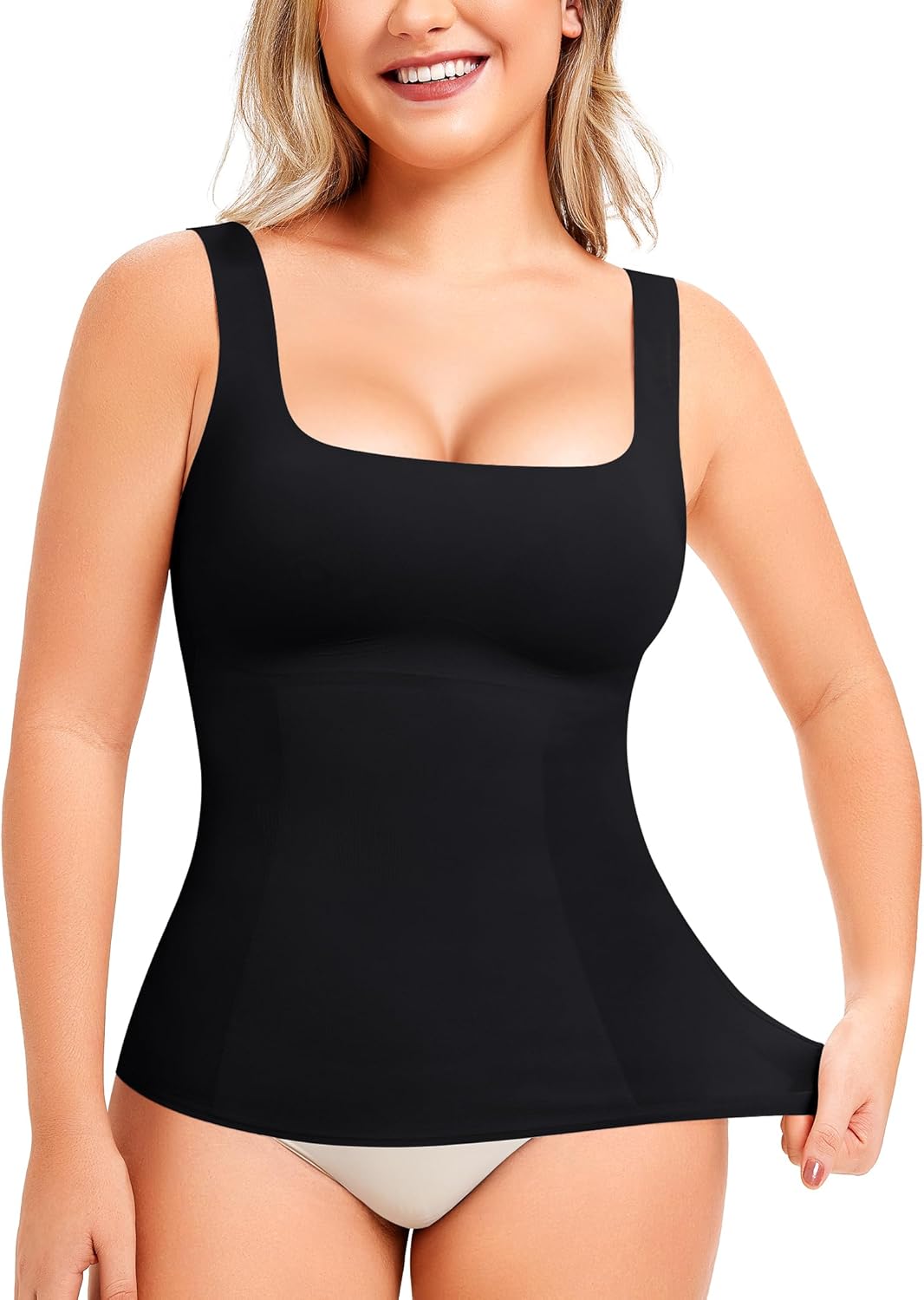 LODAY Compression Tank Tops for Women Shapewear Tummy Control Square Neck Camiso...