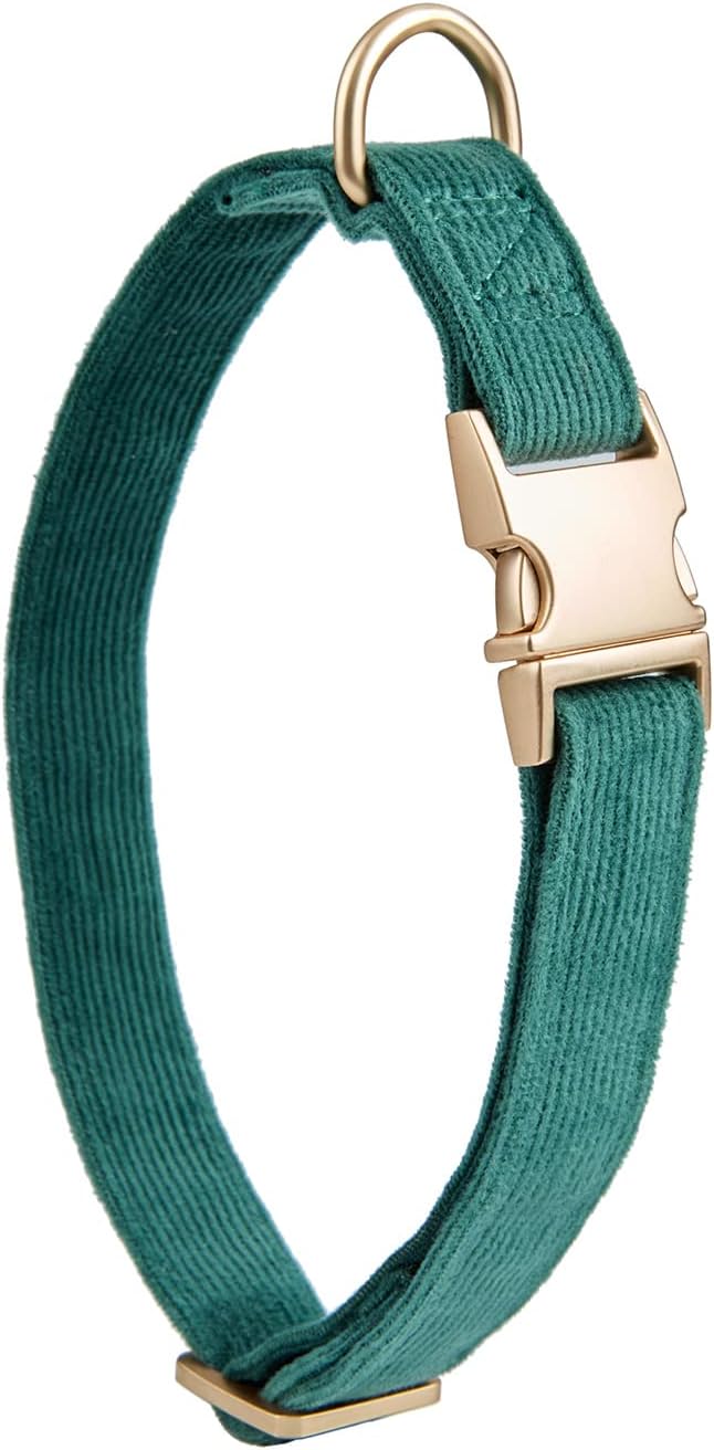 YUDOTE Ultra-soft Dog Collar Natural Cotton Corduroy Made for Large Dogs with Se...