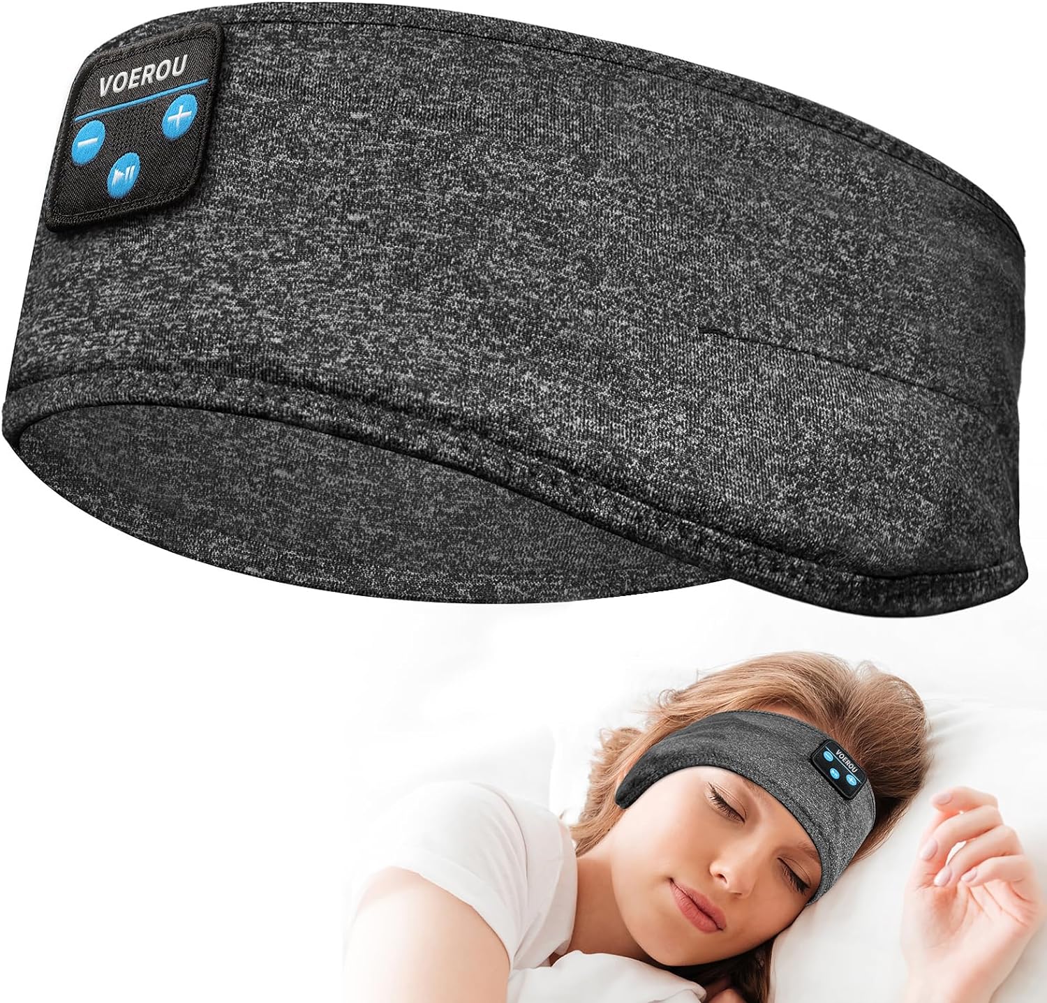 Voerou Sleep Headphones, Bluetooth Headband,Sleeping Headphones with Ultra-Thin...