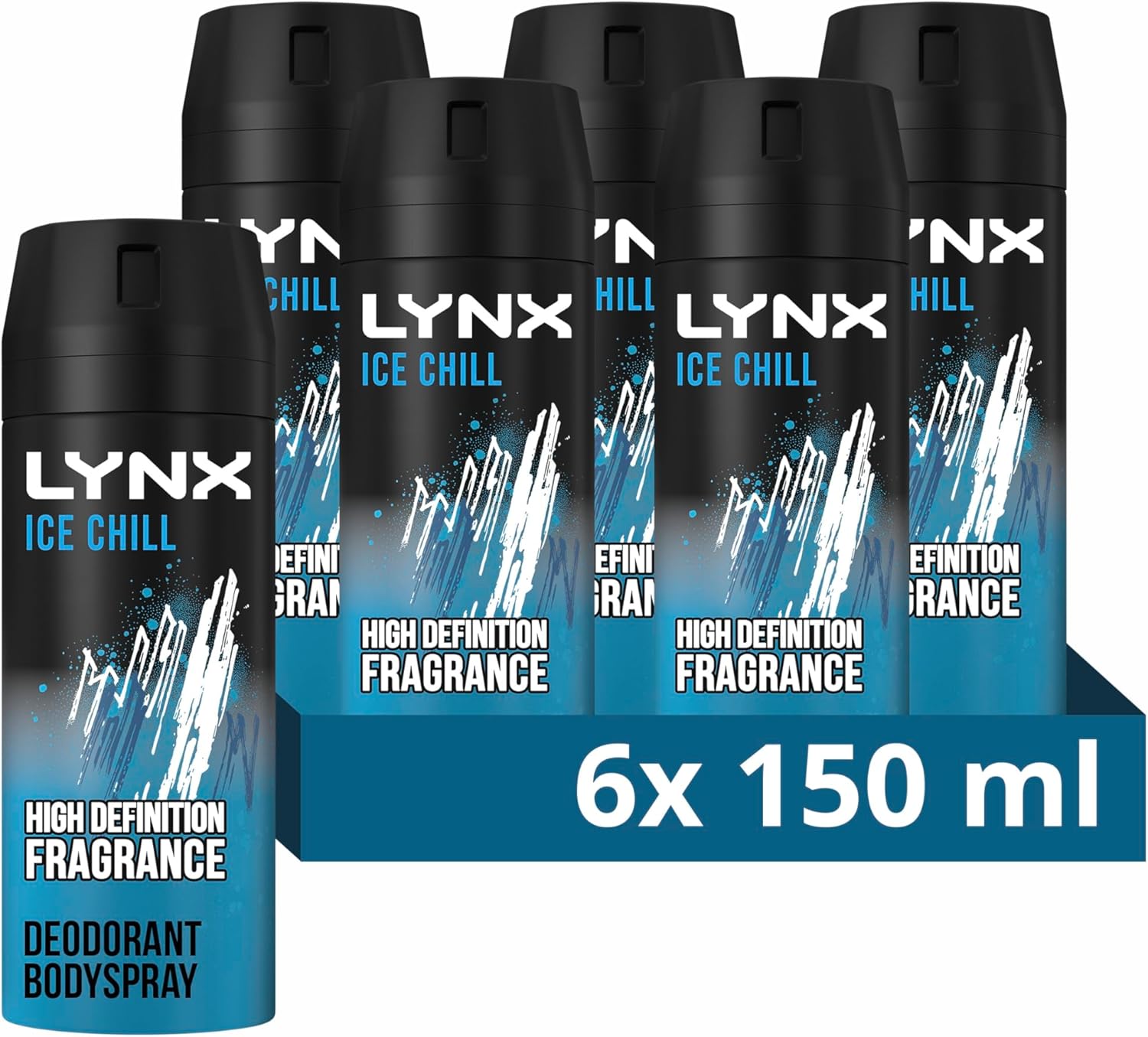 Lynx Ice Chill Body Spray 48 hours of odour-busting zinc tech iced mint & lemon...