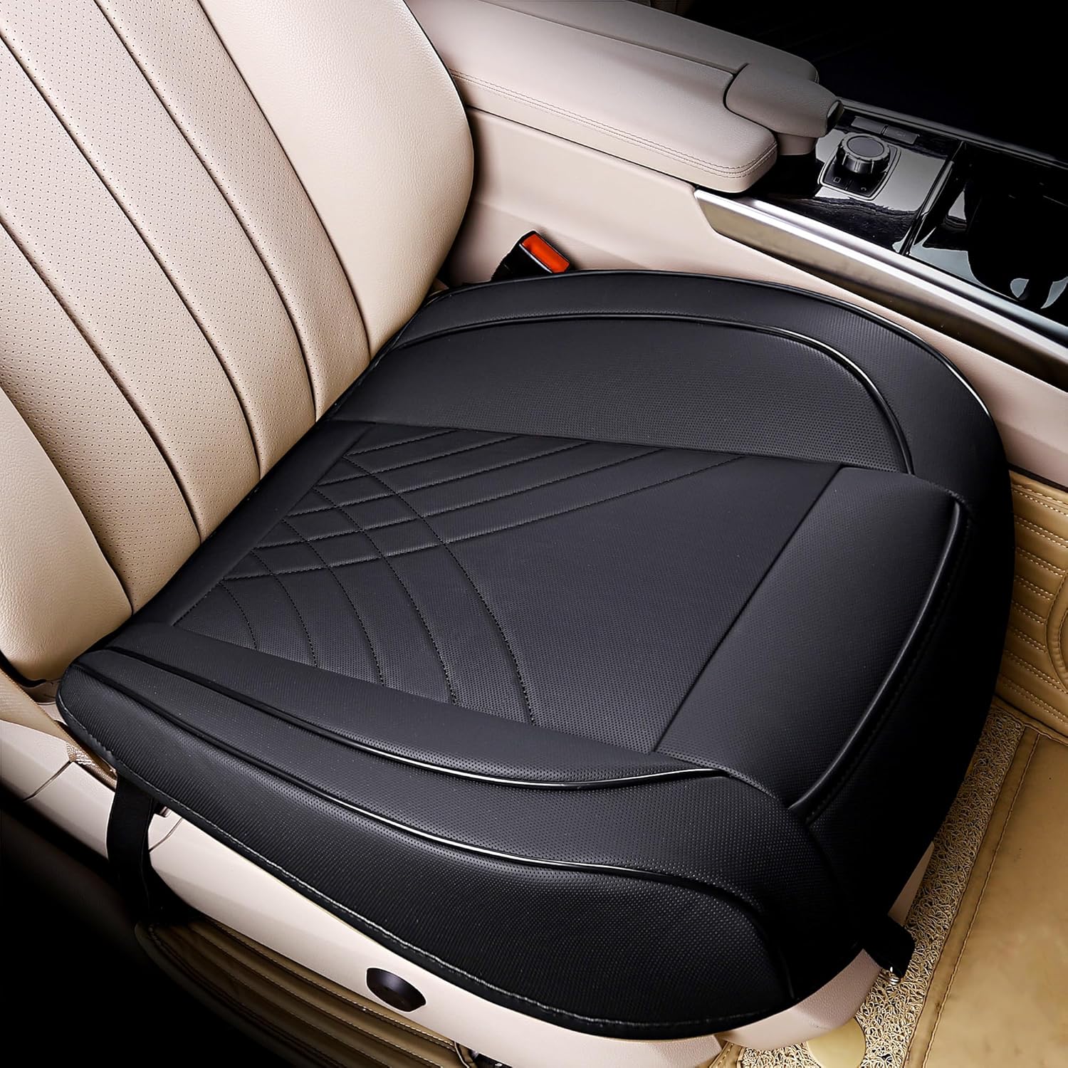 kingphenix Premium PU Car Seat Cover - Front Seat Protector Works with 95% of Ve...