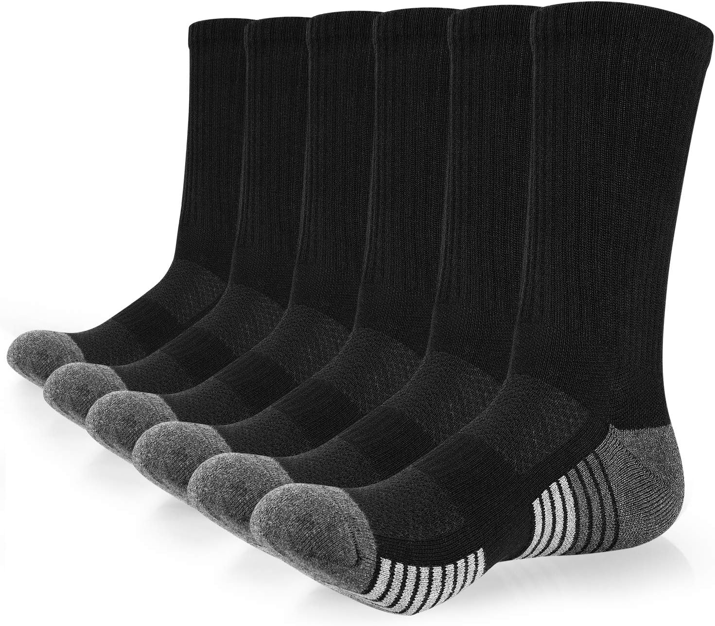 coskefy Sports Socks Thick Cushion Walking Socks Thermal Crew Athletic Socks for...