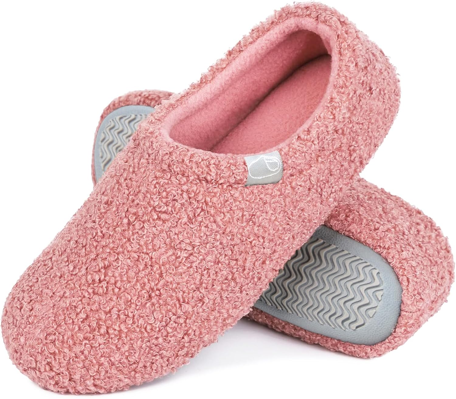 Slippers Women Ladies Fuzzy With Memory Foam Winter Comfort House Curly Fur Flee...