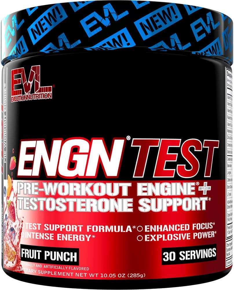 Evlution Nutrition ENGN Test - Intense Pre-Workout with Creatine - Test Support...