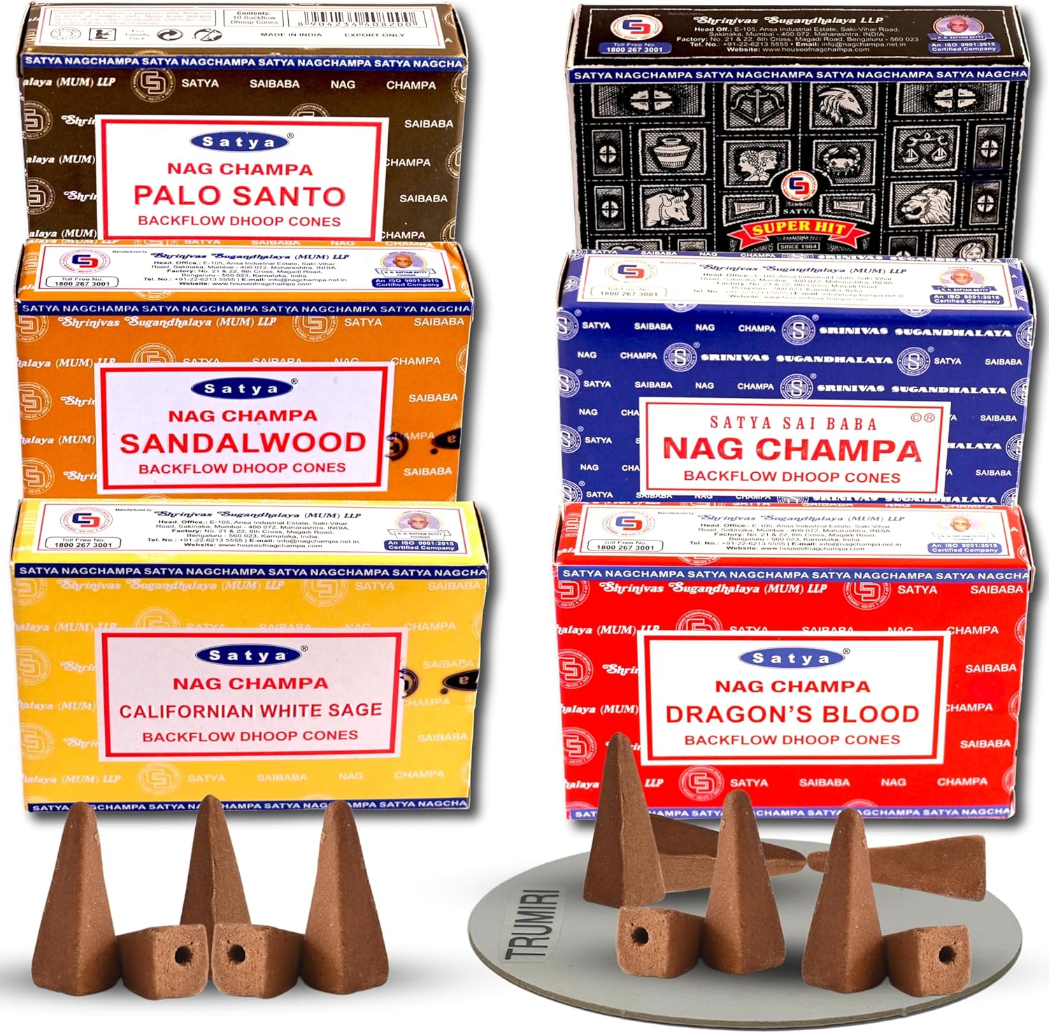 Nag Champa, Super Hit, Aromatic Incense Cones, Unique Dragons Blood Incense for...