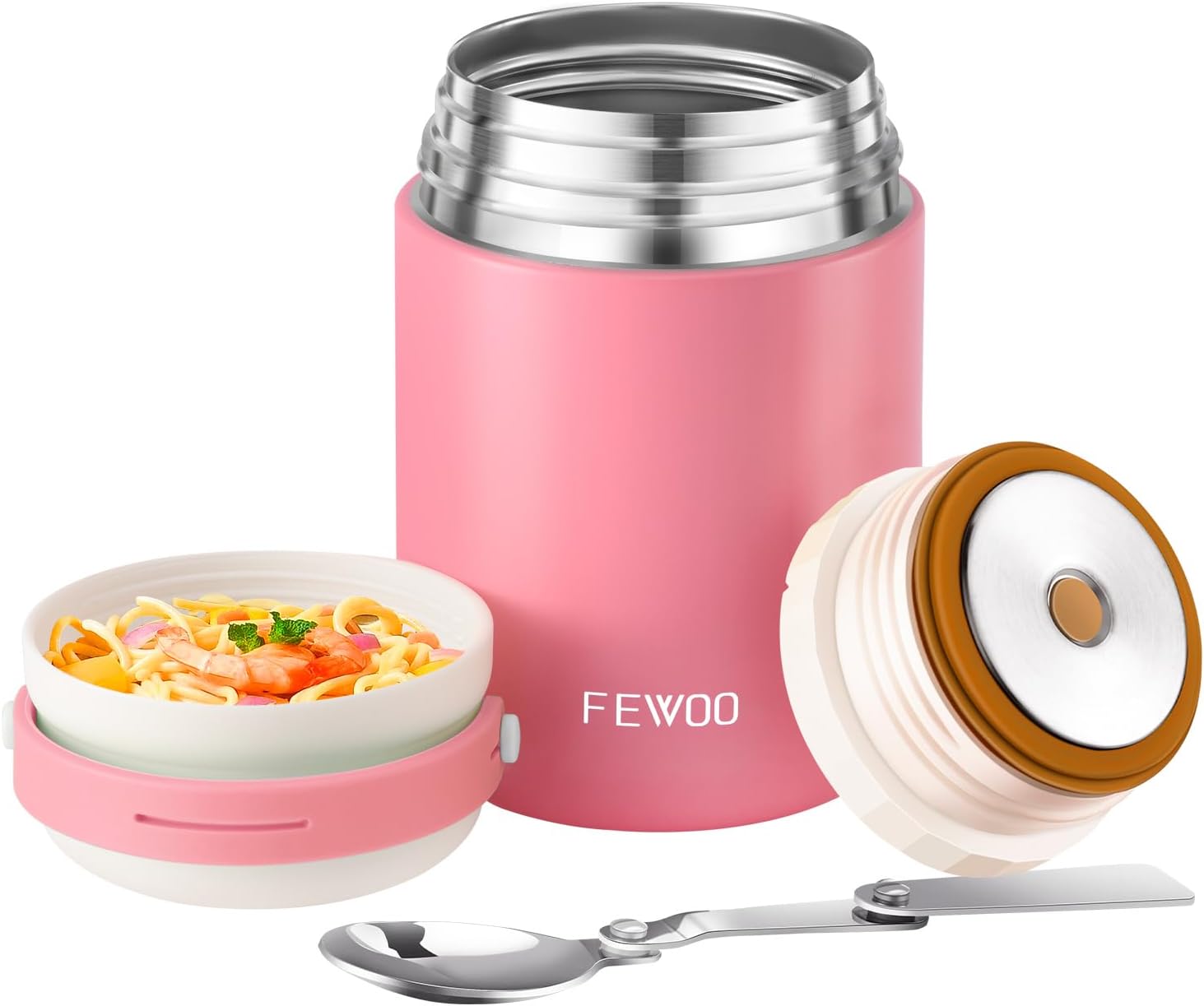 FEWOO Food Jar, 20oz Insulated Lunch Soup Container for Hot Cold Food for Kids A...