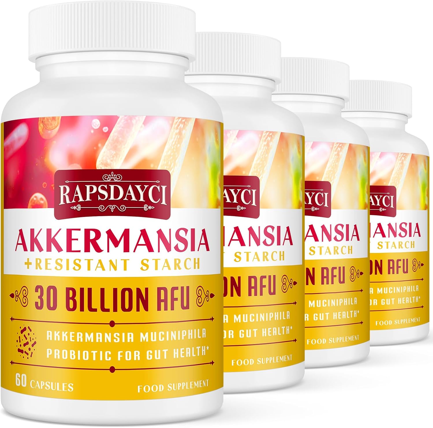 30 Billion AFU Akkermansia Muciniphila, Probiotic for Gut Health & Digestive, Mo...