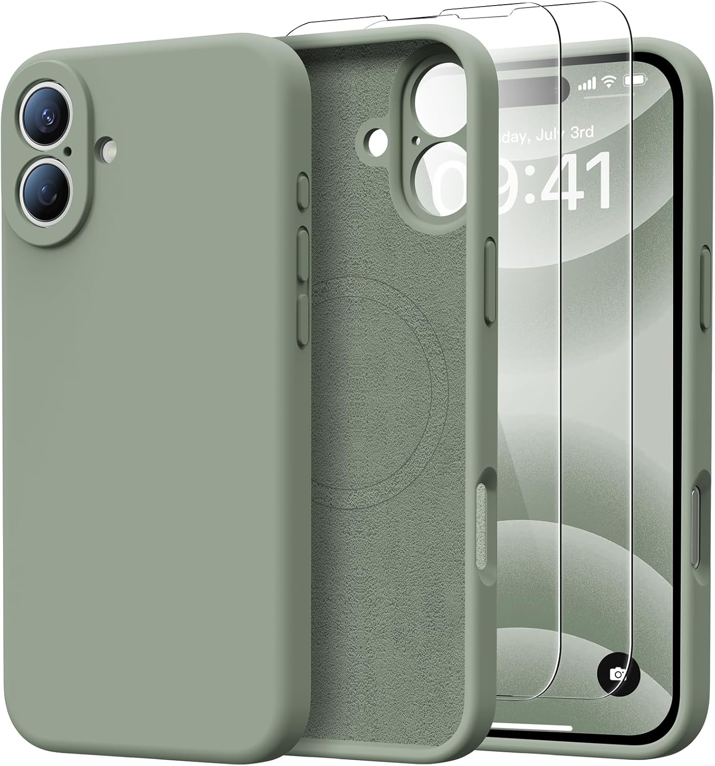 for iPhone 16 Case with 2 Screen Protectors - Compatible with Magsafe - Upgraded...