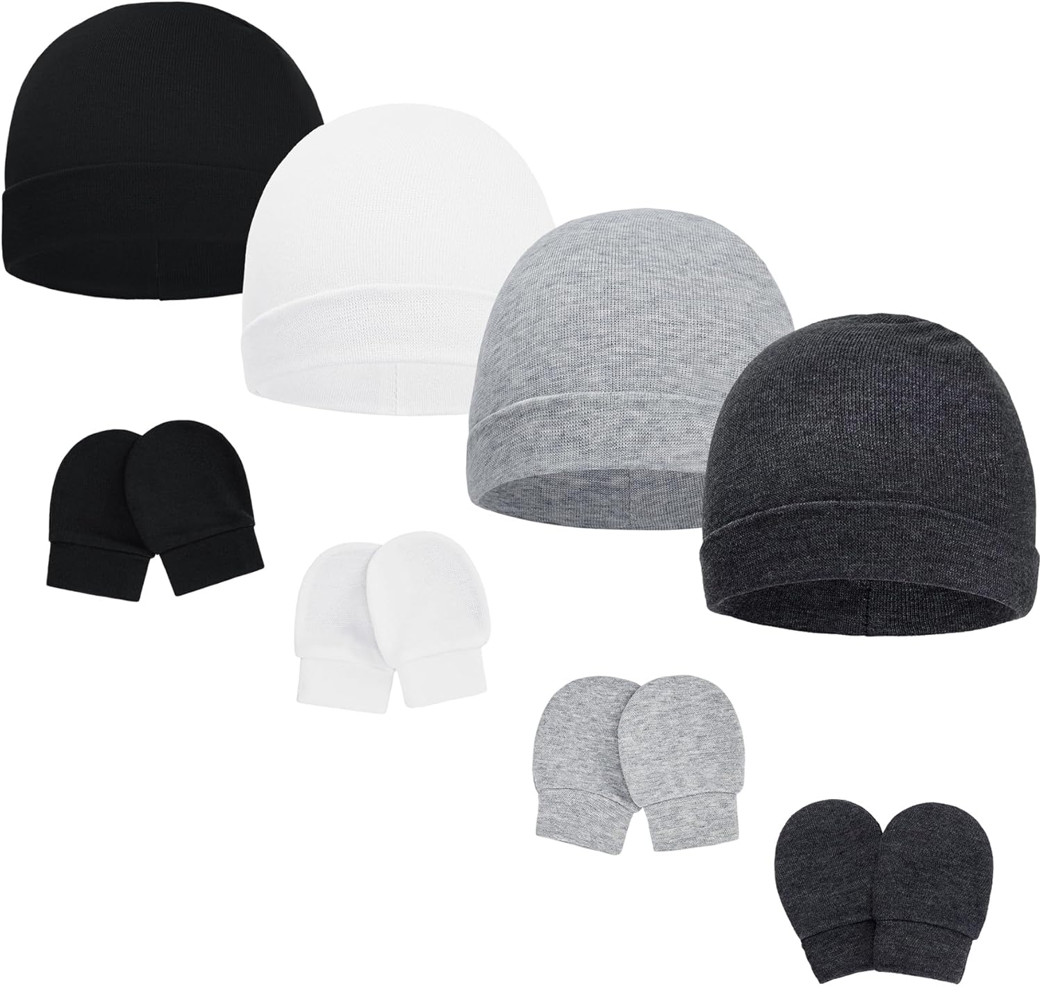 American Trends Baby Beanies for Boys Girls Newborn Infant Hat with Mittens Cute...