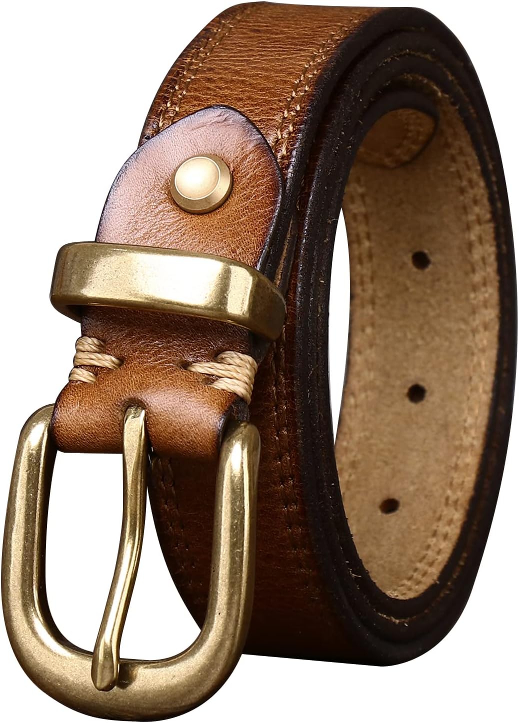 Womens Belts for Jeans 1.1" Width Ladies Belts for Dresses Full Grain Leather Go...