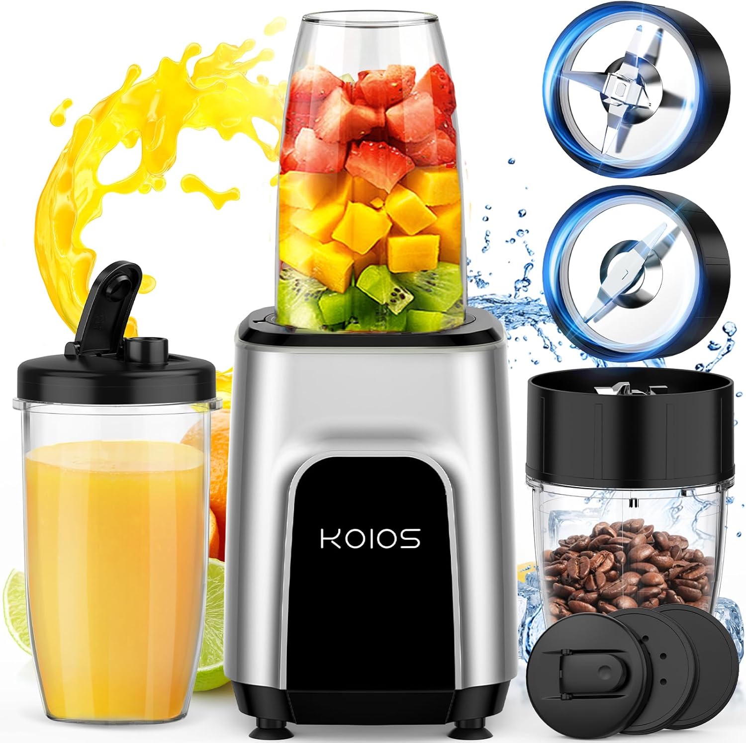 KOIOS 900W Countertop Blenders for Shakes and Smoothies, Protein Drinks Baby Foo...
