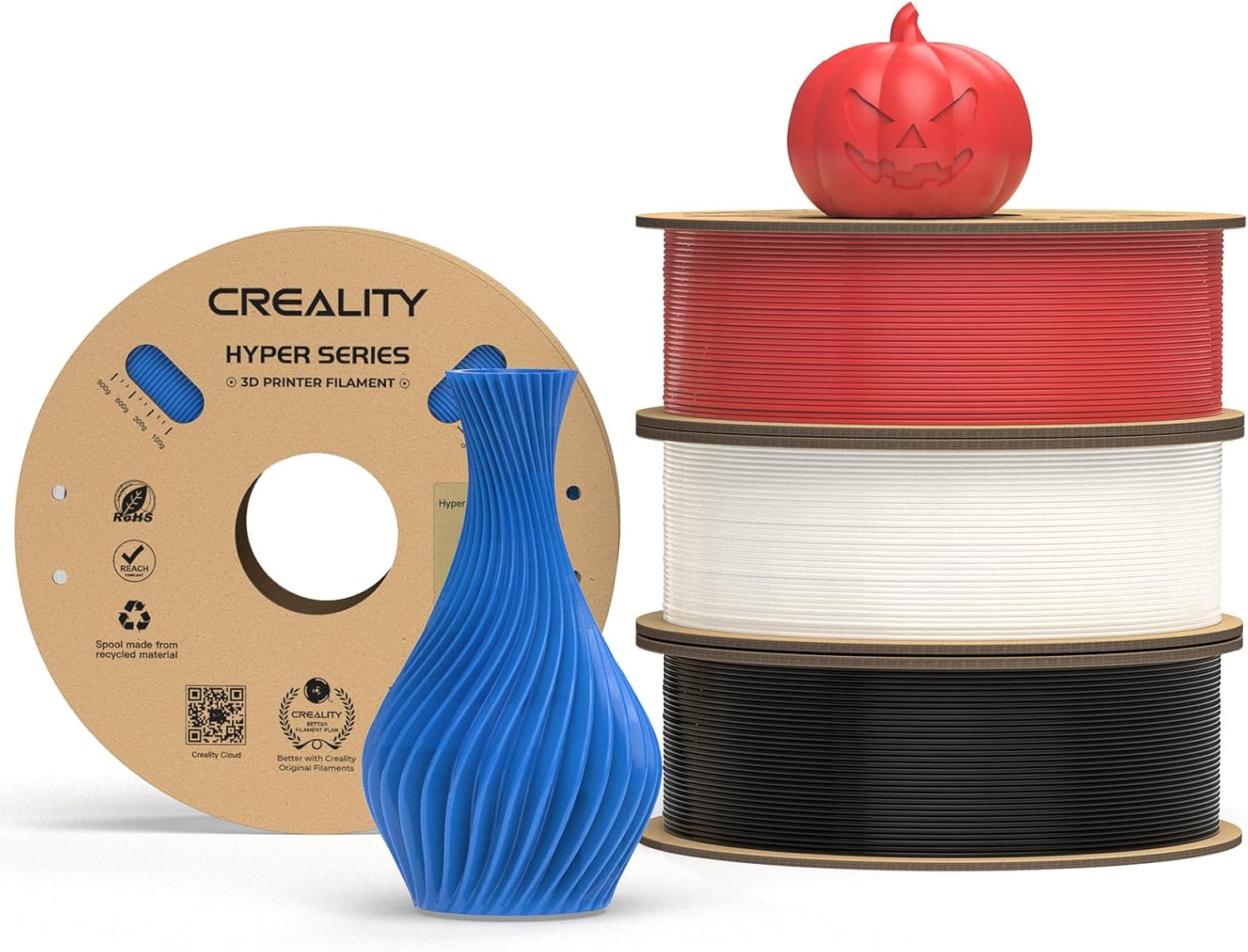 Creality 3D Printer Filament PLA 1.75mm 4KG, Creality Official Hyper PLA Filamen...