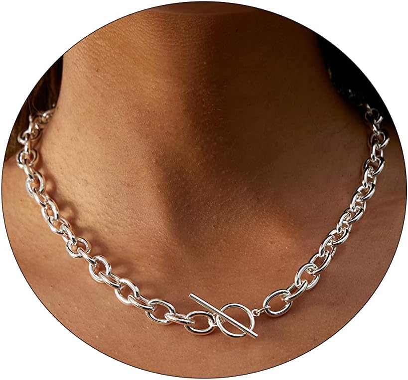 CAROVO Dainty Gold Chain Necklace, Special 18K Gold Filled Handmade Necklace for...