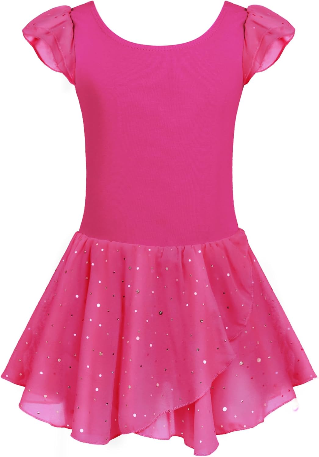 Arshiner Girls Dress, Special Ruffle Sleeve Ballet Dance Dress, Unique Tutu Skir...