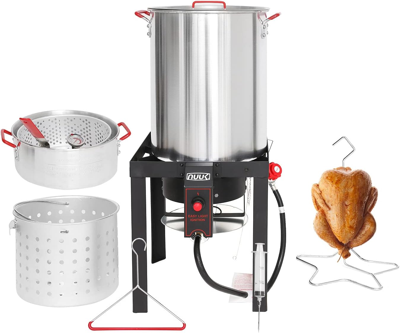 NUUK 30QT Turkey Fryer & 10QT Fish Fryer Combo Kit...