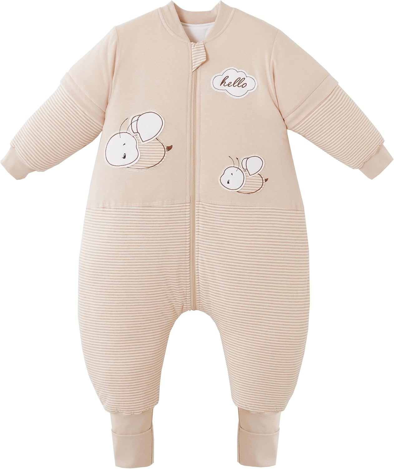 Chilsuessy Sleeping Bag with Feet,Sleeping Bag Baby, Removable Sleeves,Toddler S...