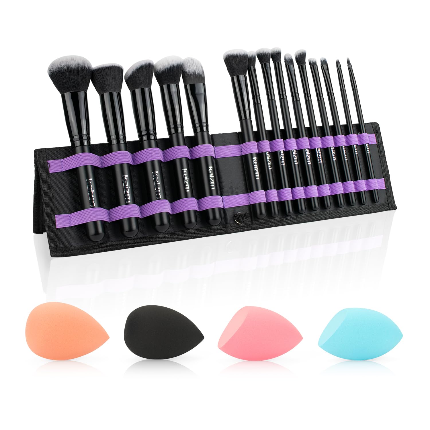 Daxstar Makeup Brushes with a Foldable Case, Makeup Kit 15PCS, Make up Brushes S...