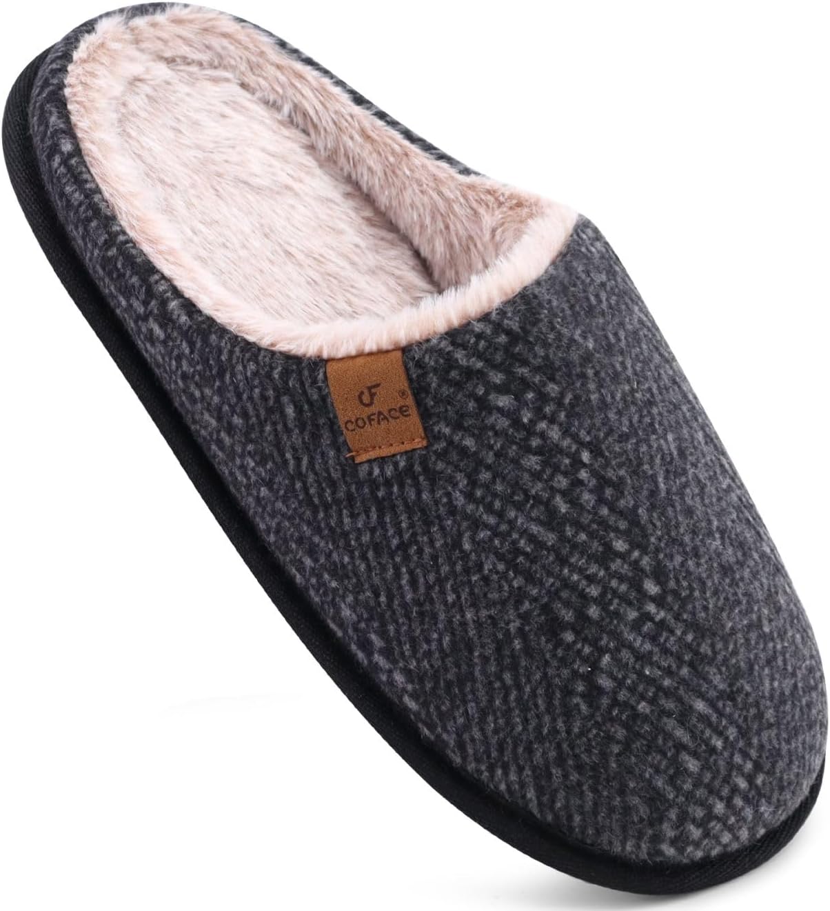 COFACE Mens Slippers, Special Memory Foam Slippers Slip On, Innovative Warm Fluf...