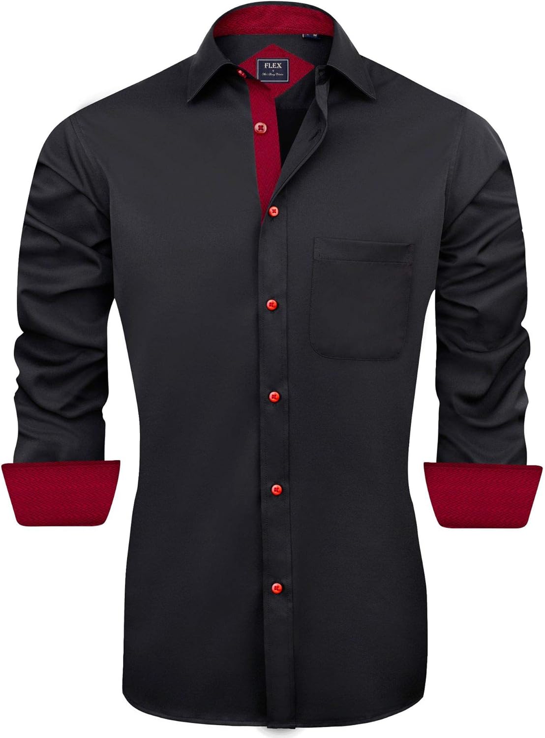 J.VER Men's Casual Long Sleeve Stretch Dress Shirt...