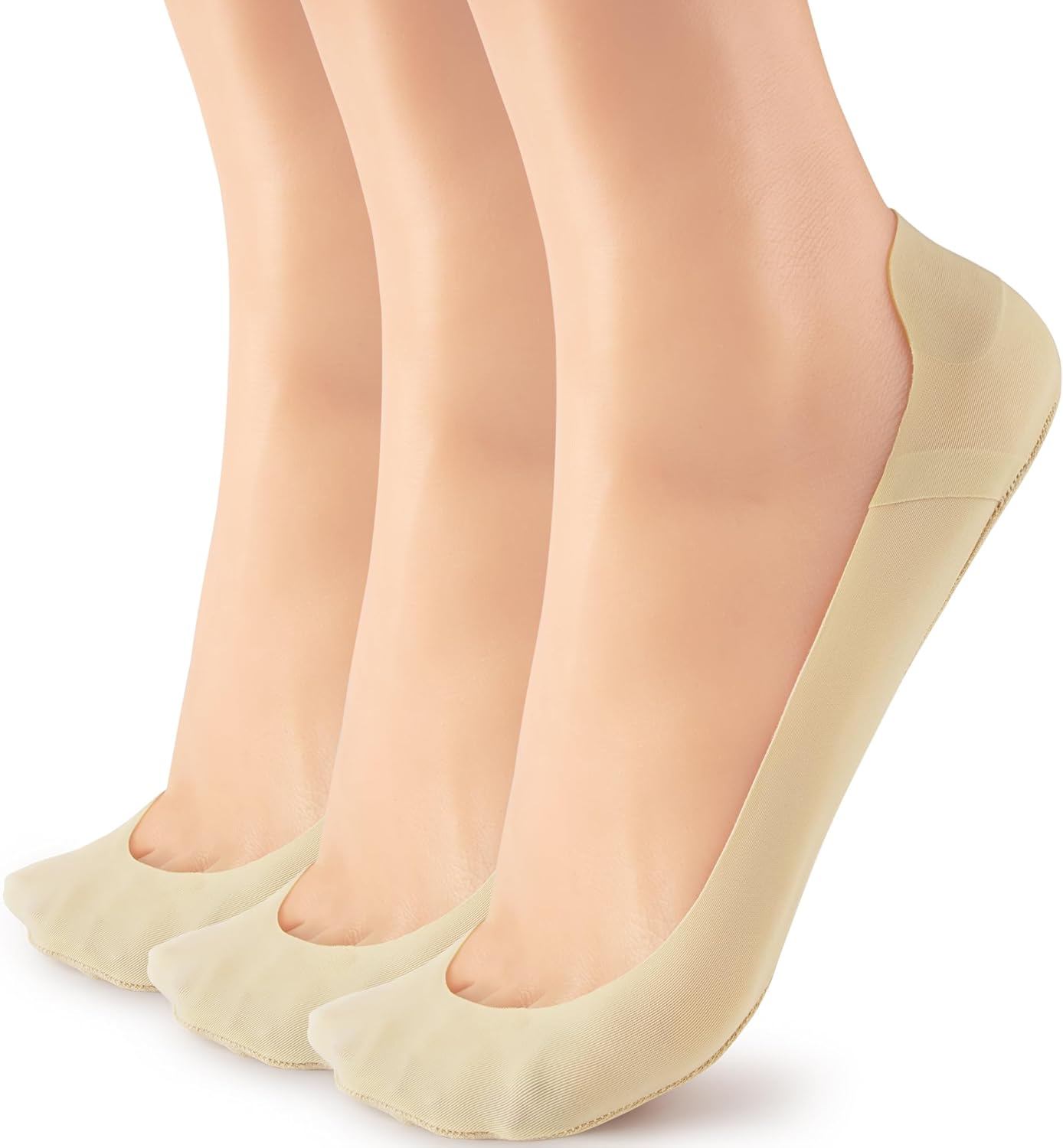 No Show Socks Womens Liner Socks Ultra Low Cut Non Slip Invisible Socks for Flat...