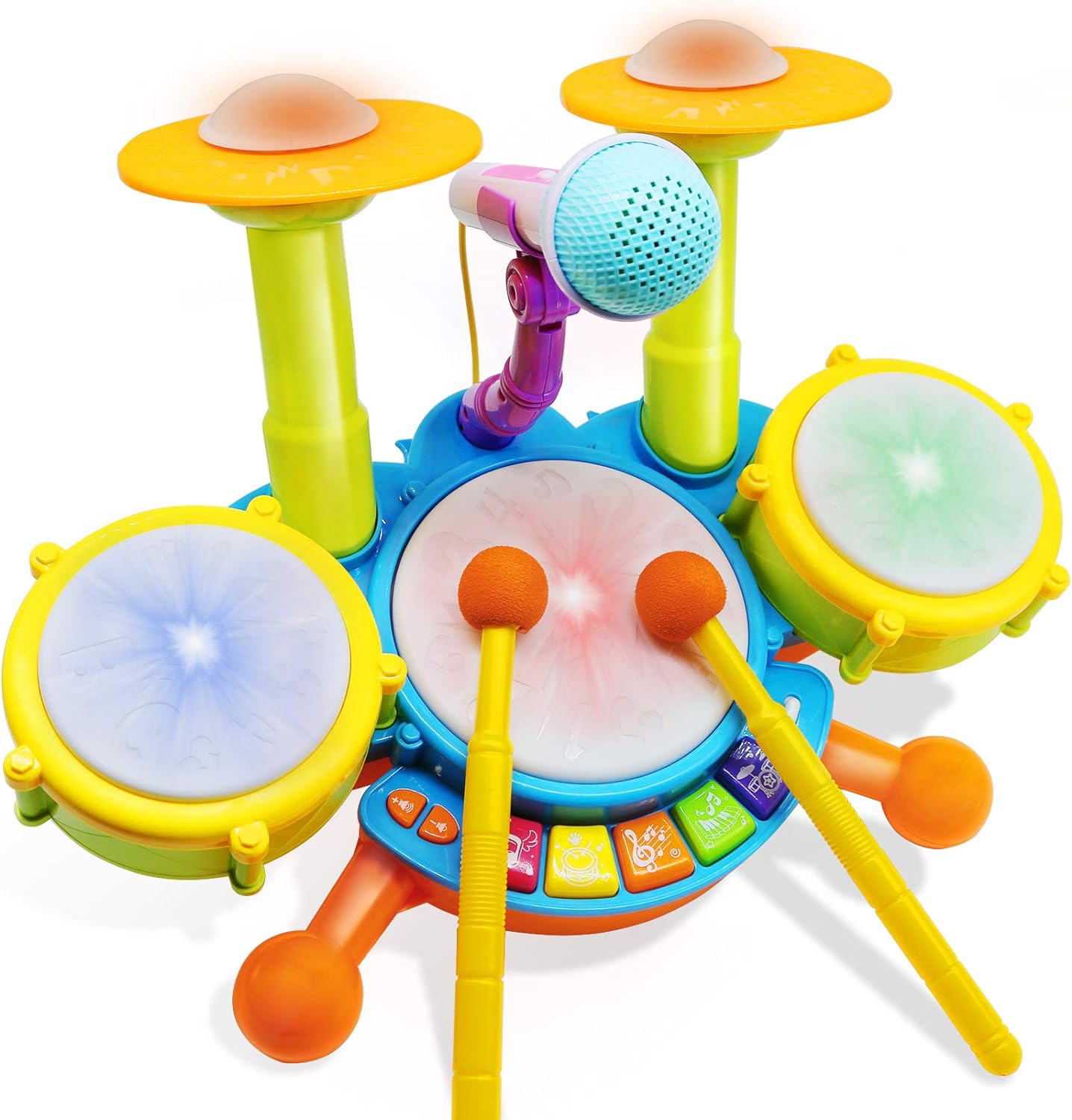 Drum Set for Toddlers 1-3, Kids Drum Set Musical Instruments, Toys for 1 2 3 Yea...