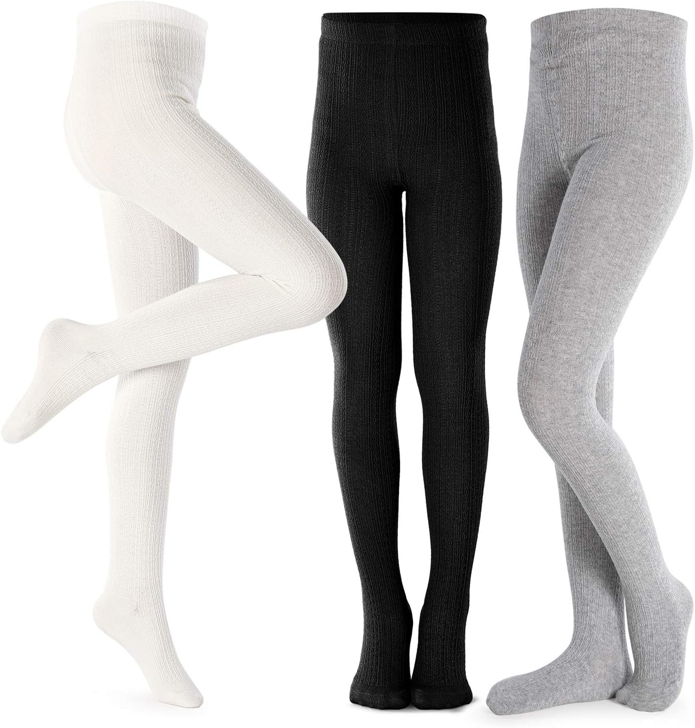 Girls Tights Toddler Cable Knit Cotton Footed Seamless Dance Ballet Baby Girls'...