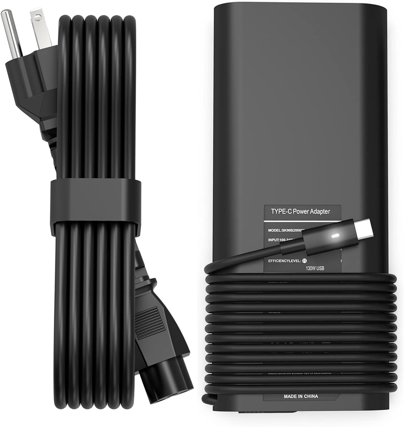 130W USB C Type C Adapter, Special Laptop Charger for Dell XPS 15 2in1, High-Qua...