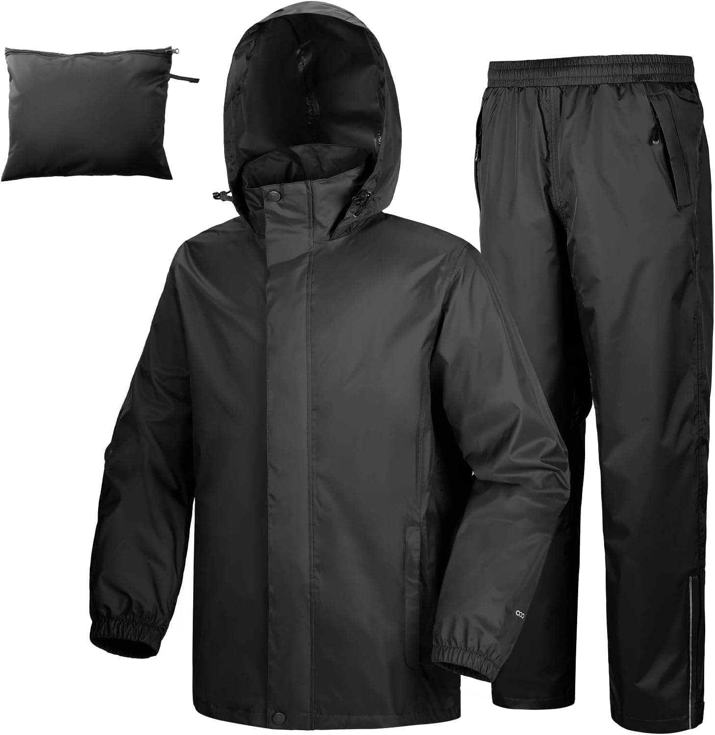 33,000ft Men's Rain Suit Packable Waterproof Lightweight Rain Gear for Golf Hiki...