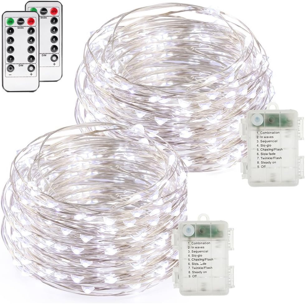 Buways Fairy Lights, Special Battery Operated Waterproof Cool White Fairy String...