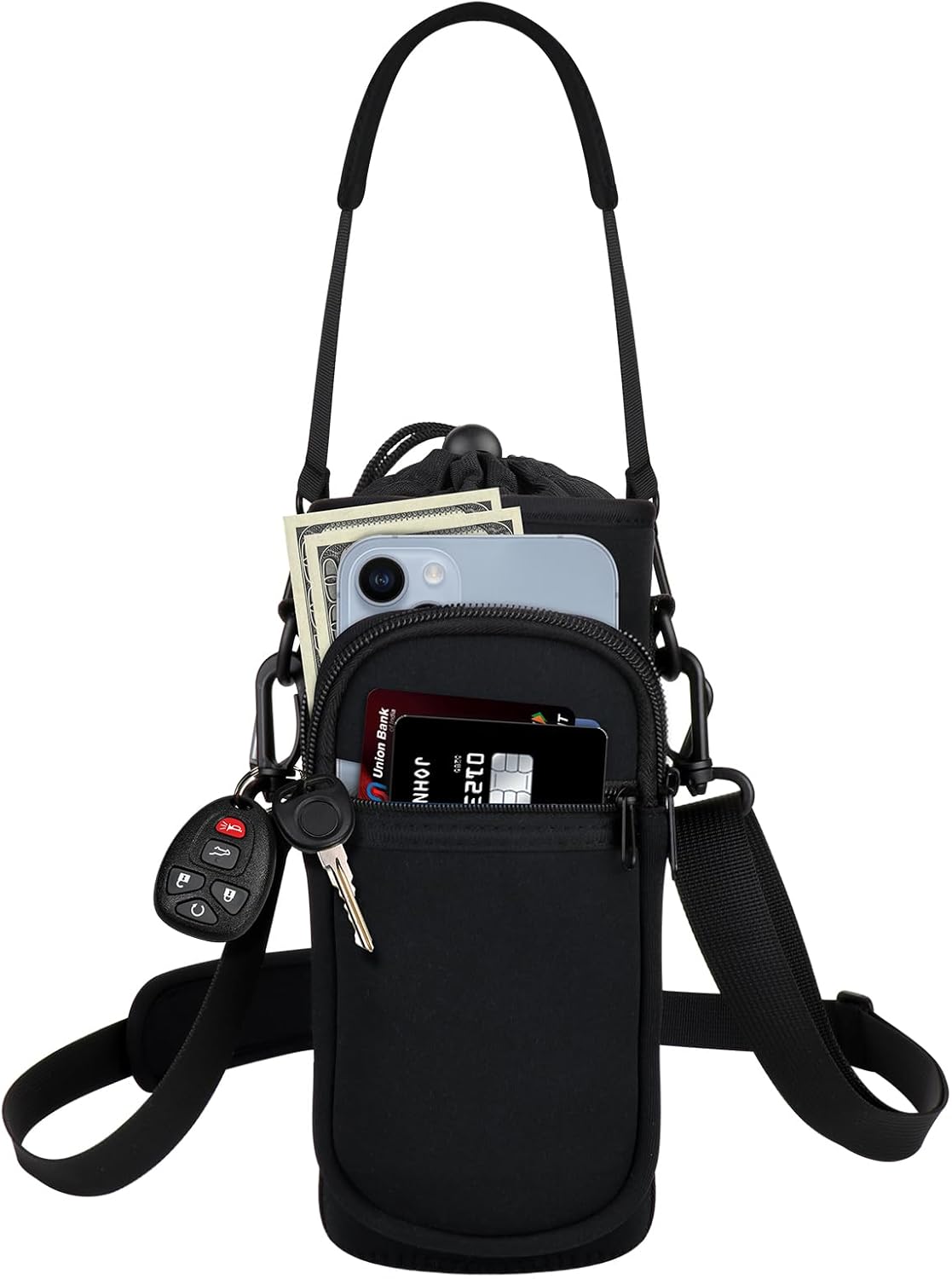 Water Bottle Holder, Special Water Bottle Carrier Bag with Phone Pocket, Unique...