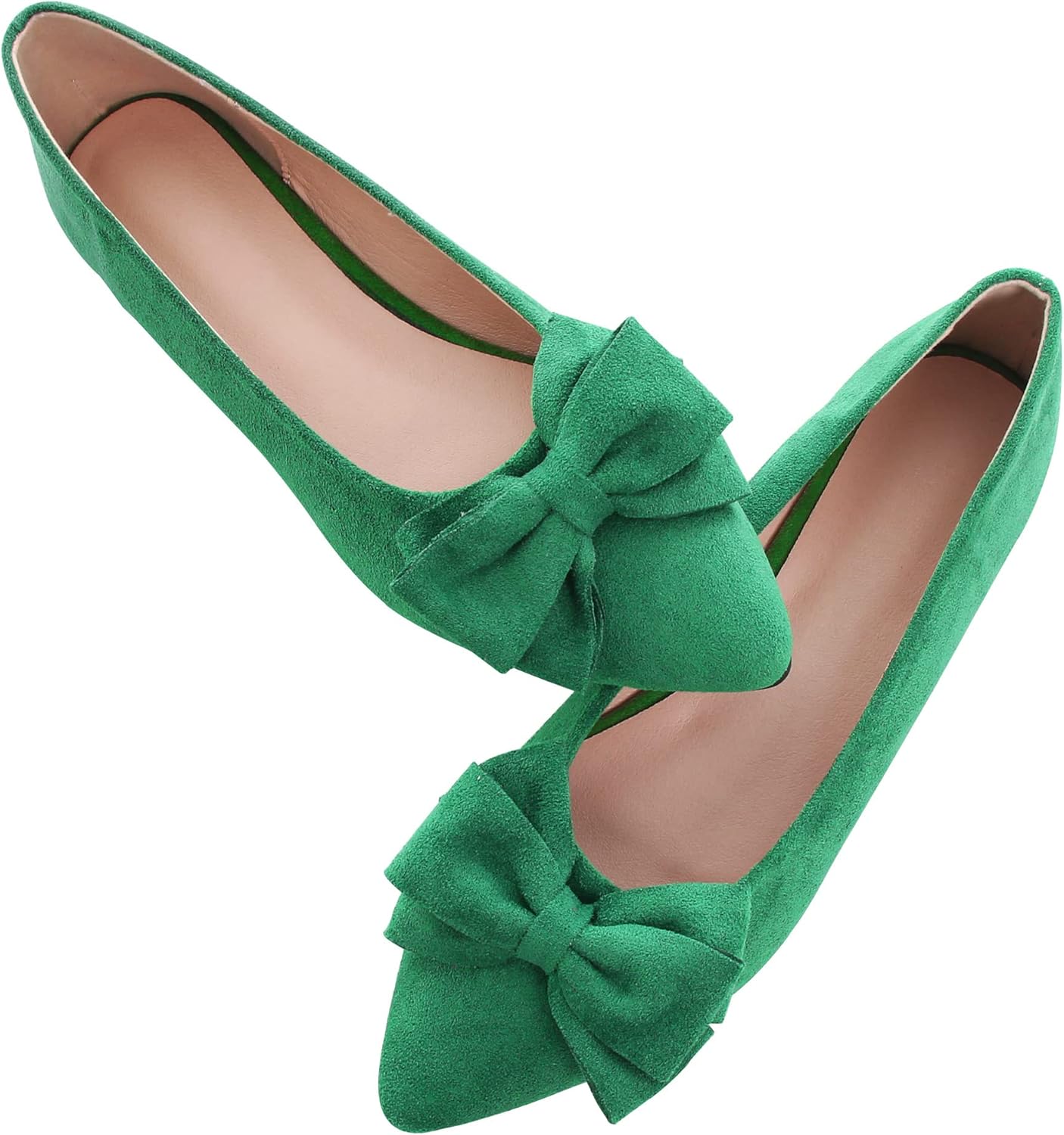 SAILING LU Bowknot Ballet Flats, Stylish Womens Pointy Toe Flat Shoes, Special S...