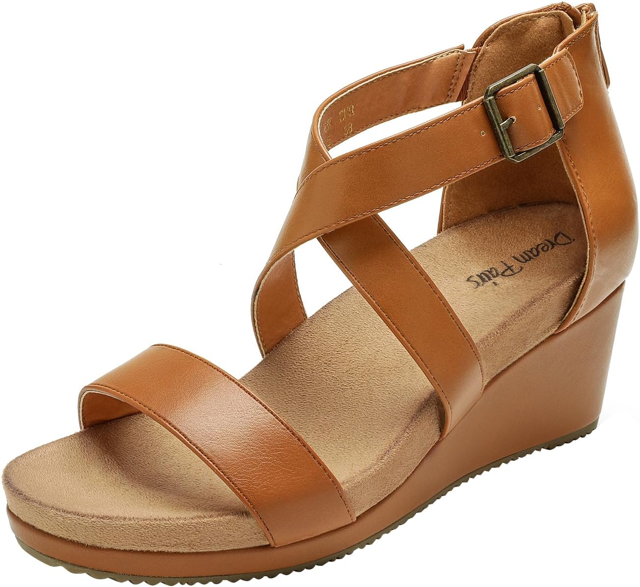 DREAM PAIRS Women's Sandals, Special Open Toe Sandals with Buckle Ankle Strap, F...