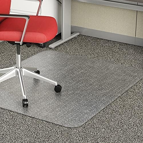 WASJOYE Office Chair Mat for Carpeted Floor with Lip, 90 * 120cm Transparent Cle...