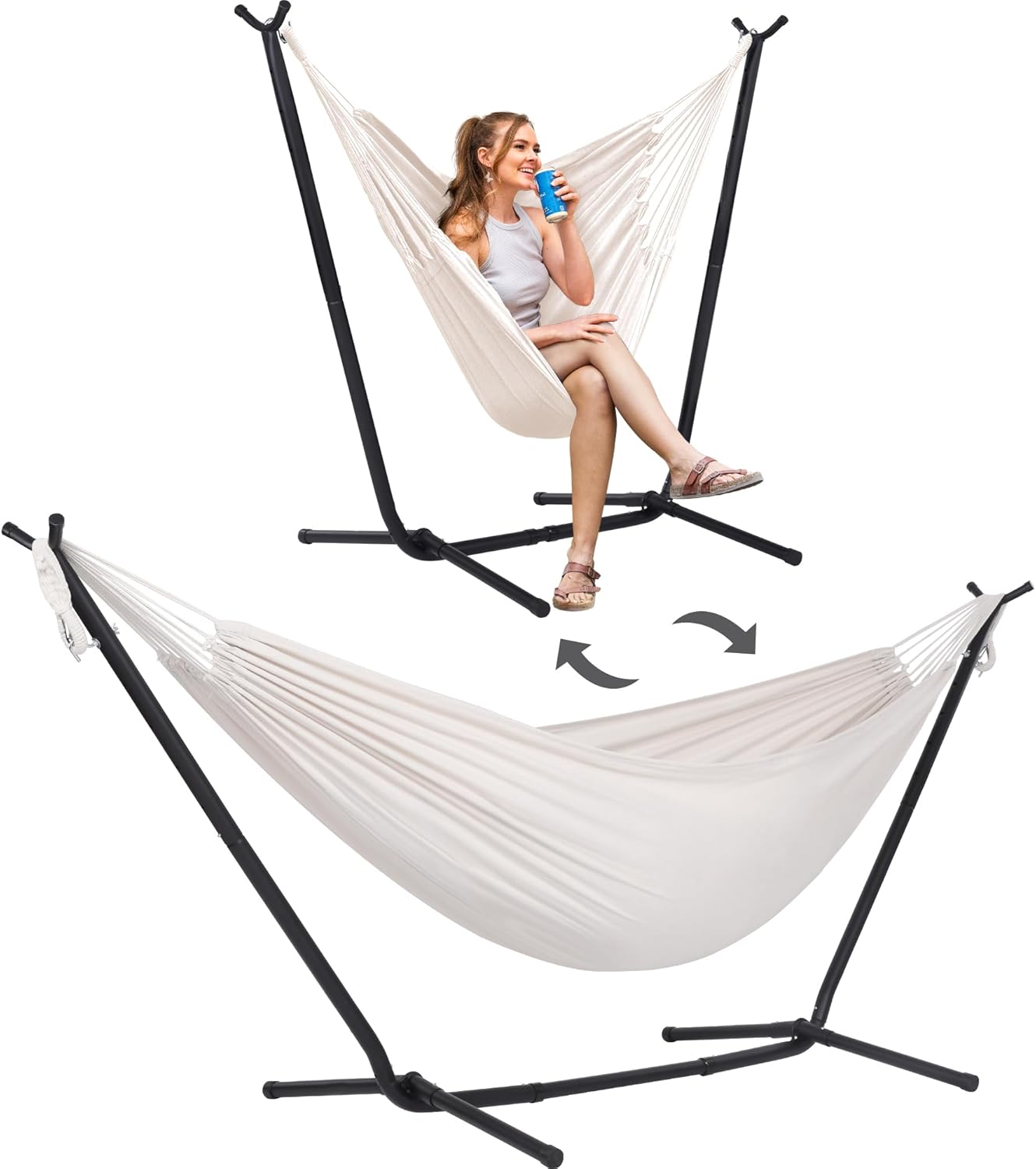 SUNCREAT 2-in-1 Convertible Hammocks, Unique Hammocks with Stand Included, Speci...