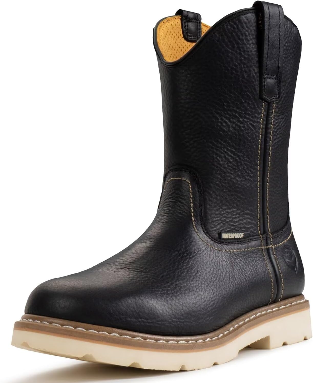 SUREWAY 10" Men's Soft/Steel Toe Waterproof Wellington Work Boot,Heavy Duty Pull...