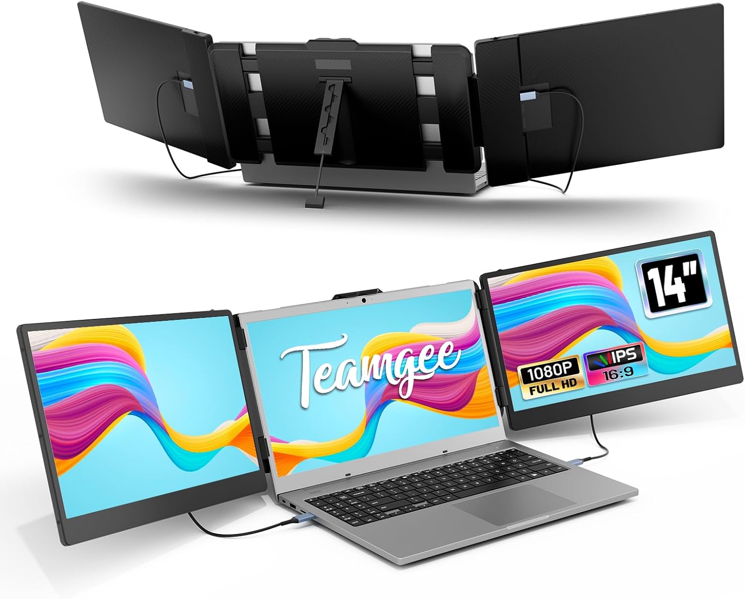 Teamgee Portable Monitor for Laptop, 14" Full HD, Portable Monitor for laptop, D...