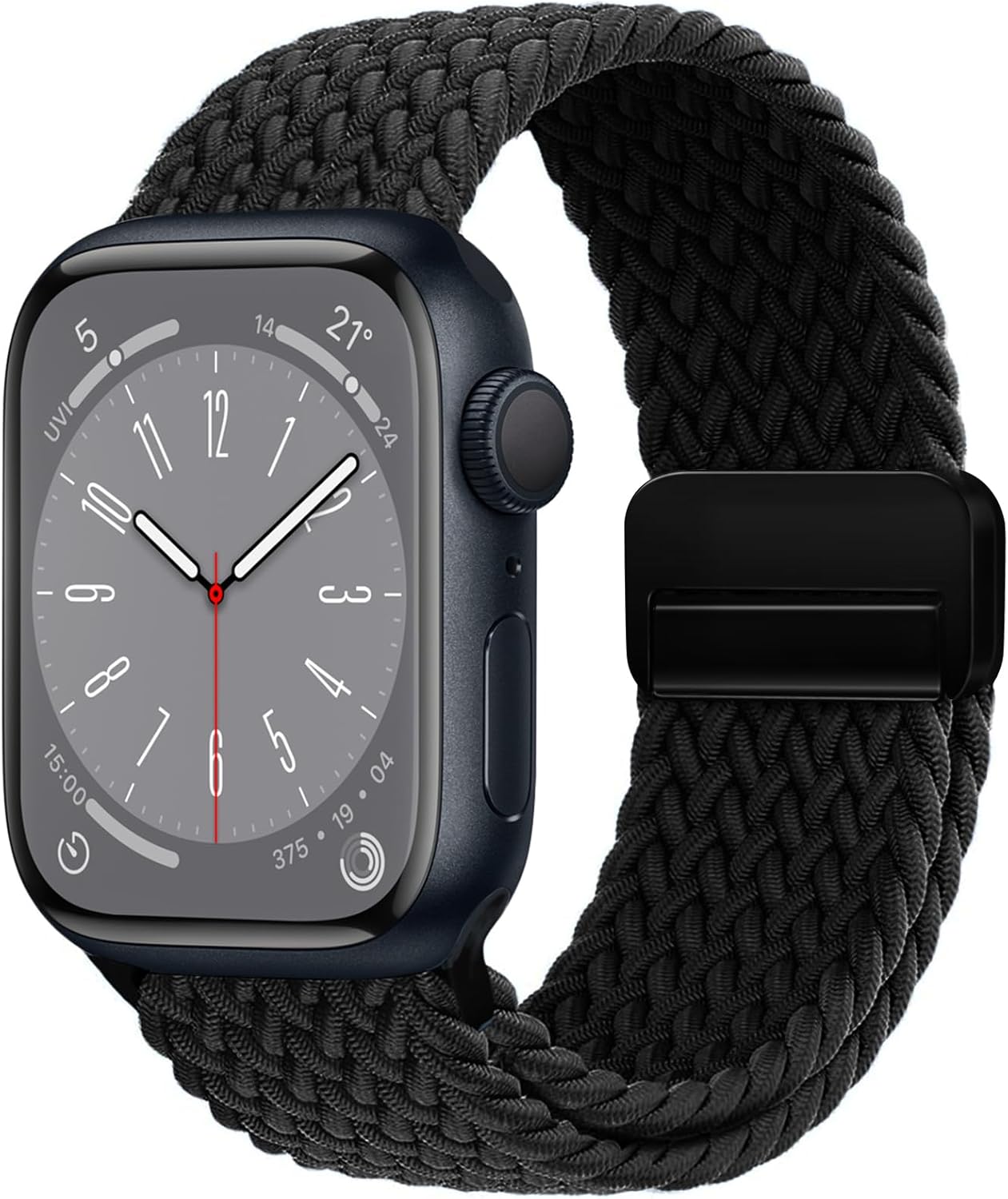Magnetic Braided Solo Loop Band Compatible with Apple Watch Series 10 42mm 46mm...