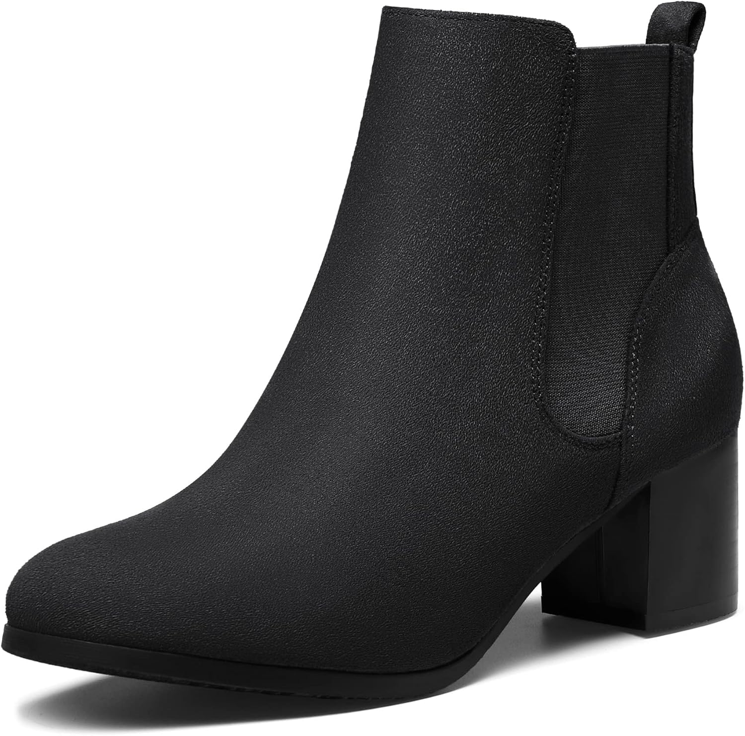 DREAM PAIRS Women’s Elastic Gore Chelsea Boots Chunky Block Heel Ankle Bootie 12...