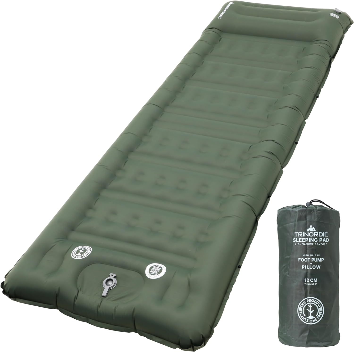 Sleeping Pad - Inflatable With Pillow And Foot Pump