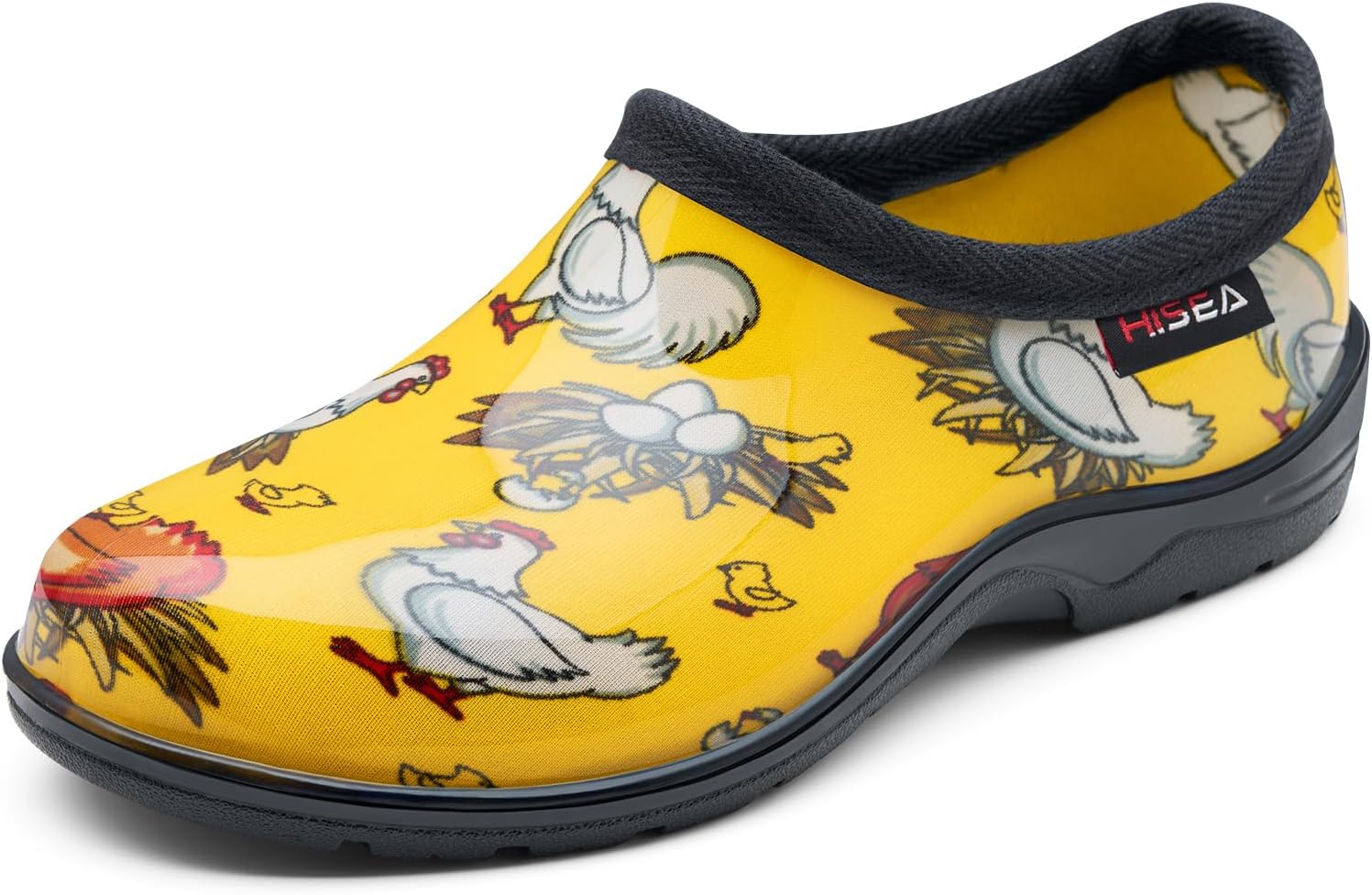 HISEA Waterproof Garden Shoe for Women Outdoor Slip-On Rain Footwear Rubber Rain...