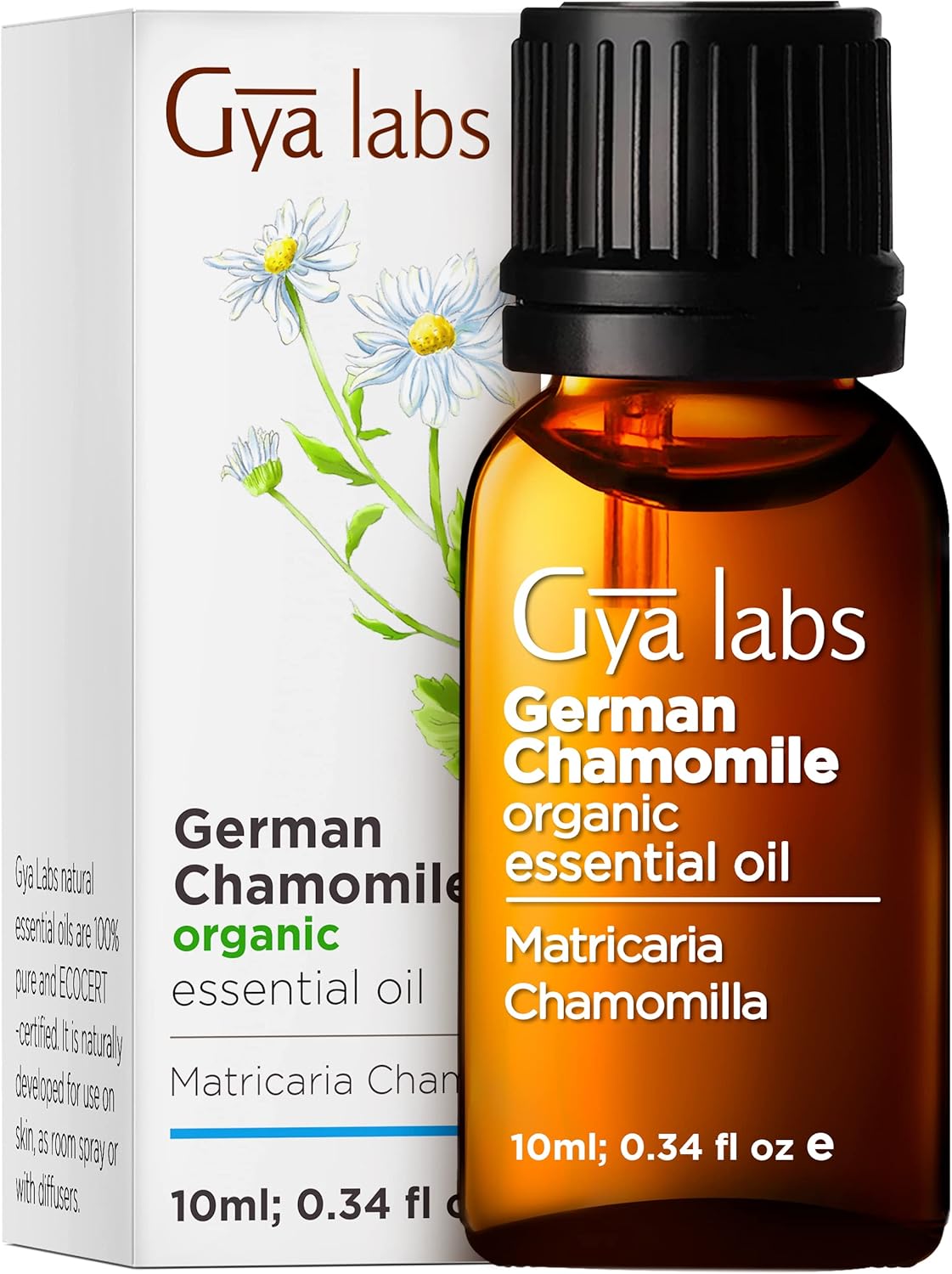 Gya Labs Organic German Chamomile Essential Oil, High-Quality Essential Oil for...