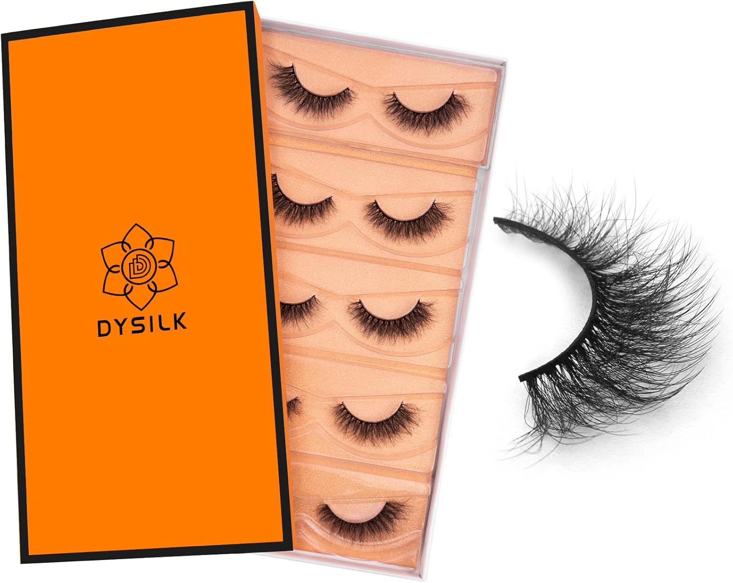 DYSILK False Eyelashes Mink Lashes - 5 Pairs 6D Lashes Faux Mink Eyelashes Wispy...