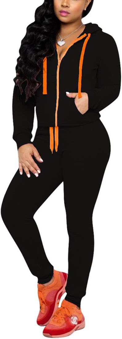 Nimsruc Two Piece Outfits For Women Jogging Suits Casual Jogger Tracksuit Long S...