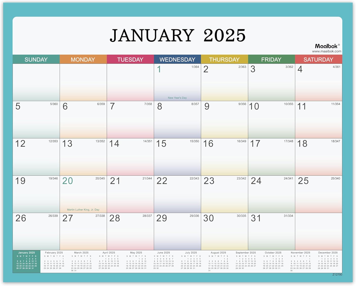 2025 Magnetic Calendar, Special Calendar from Jan 2025 - Dec 2025, Ultimate Frid...