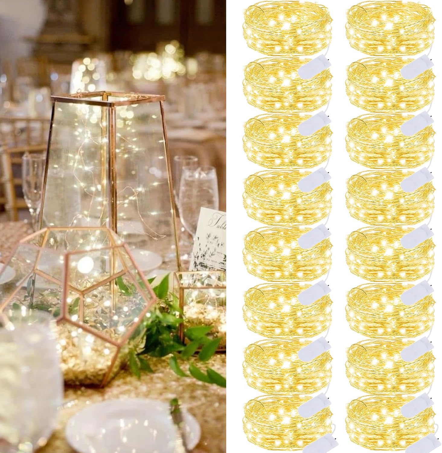 16 Pack Each 7FT 20 LED Twinkle Lights Battery Operated, DIY Waterproof Mini Fai...