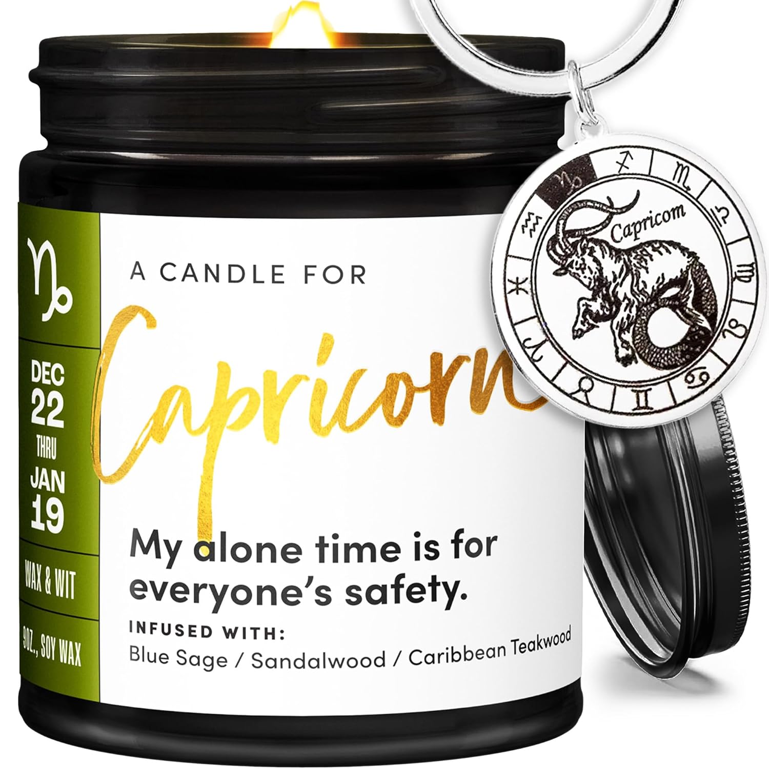 WAX & WIT Capricorn Gifts for Women, Astrology Gifts for Women, Capricorn Candle...