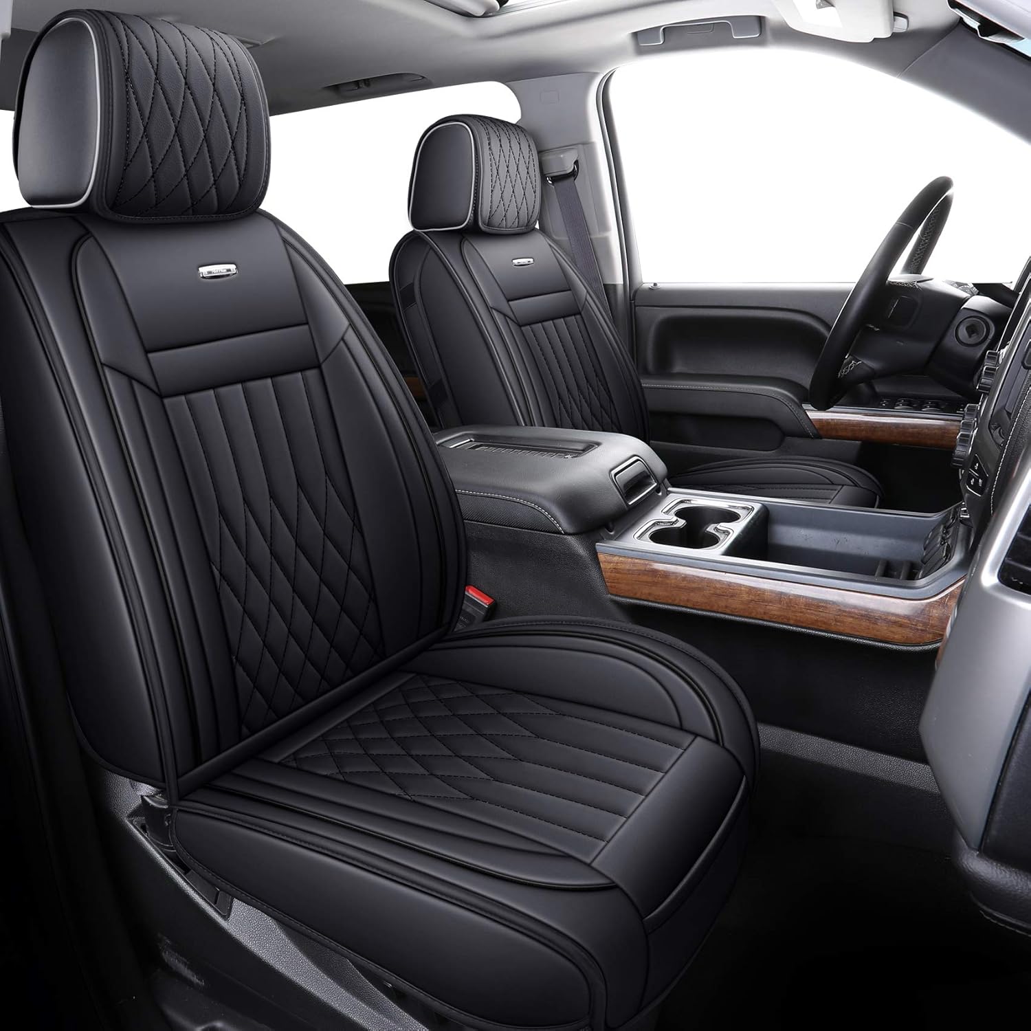 Aierxuan Chevrolet Chevy Silverado GMC Sierra Car Seat Covers Full Set with Wate...