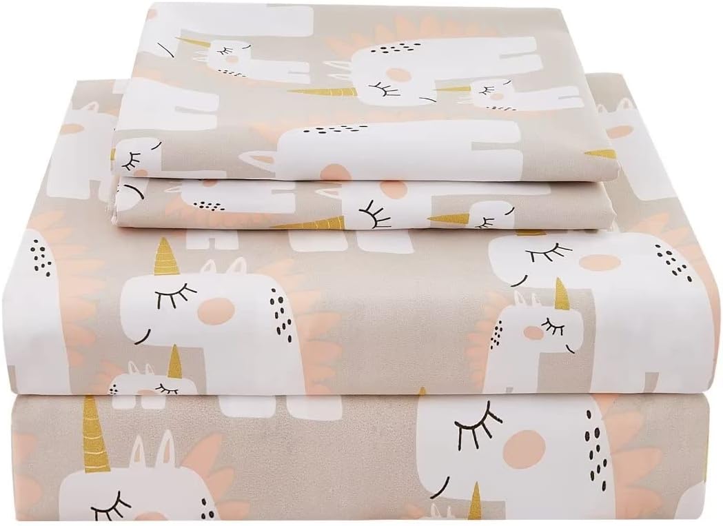 JSD Pink Unicorn Kids Sheet Set, Special Sheet Set for Girls, Innovative 4 Piece...